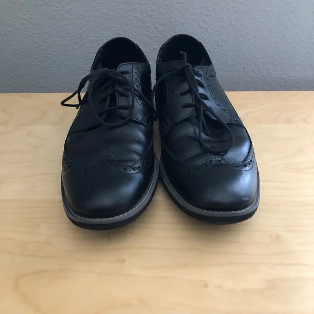 TIMBERLAND City Groovy Black Wingtip Leather Lace Up Oxfords Men's size 10